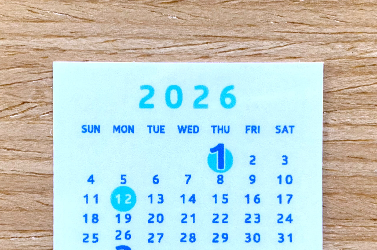 2026年版 KOTOTOIシールカレンダー【Sugar1】